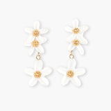 Boucles d'oreilles pendantes fleurs de citron