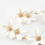 Boucles d'oreilles pendantes fleurs de citron