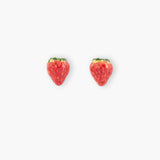 Boucles d'oreilles puces -  fraise