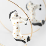 Grandes créoles cheval blanc