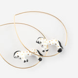 Grandes créoles cheval blanc