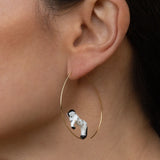 Grandes créoles cheval blanc