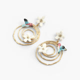 Pendientes torbellino jazmín y colibrí