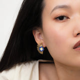 Aretes rosa celeste azul
