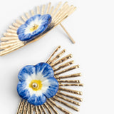 Aretes rosa celeste azul