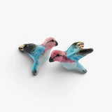 Pendientes de botón - Colibrí