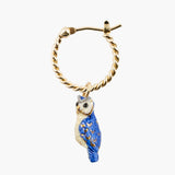 Mini criolla búho azul y dorado - Vendida por unidad