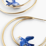 Créoles lunes hirondelle bleue