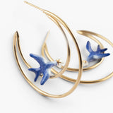 Créoles lunes hirondelle bleue