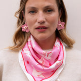 Pin's colombe ruban rose