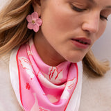 Foulard colombe et cœur