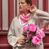 Foulard colombe et cœur