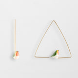 Robin triangle hoop earrings