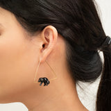 Black Panther Triangle Hoop Earrings