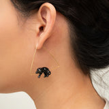 Black Panther Triangle Hoop Earrings