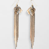 Boucles d'oreilles léopard à franges