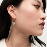 Boucles d'oreilles léopard à franges