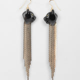 Black Panther Fringed Earrings