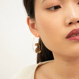 Large leopard print hoop earrings