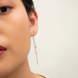 Longues boucles d'oreilles chouette blanche