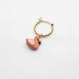 Mini flamingo hoop earring - Sold individually