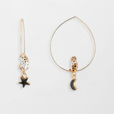 Leopard, star &amp; moon creoles