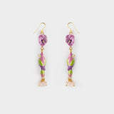Half-fig, half-flower earrings