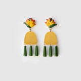Boucles d'oreilles oiseau de paradis graphique
