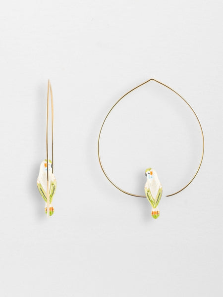 Nach(ナッシュ) perruche sur pissenlit blanc ピアス Nach(ナッシュ) perruche sur pissenlit blanc ピアス (NACH