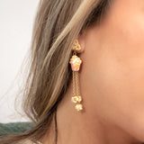 Popcorn dangle earrings