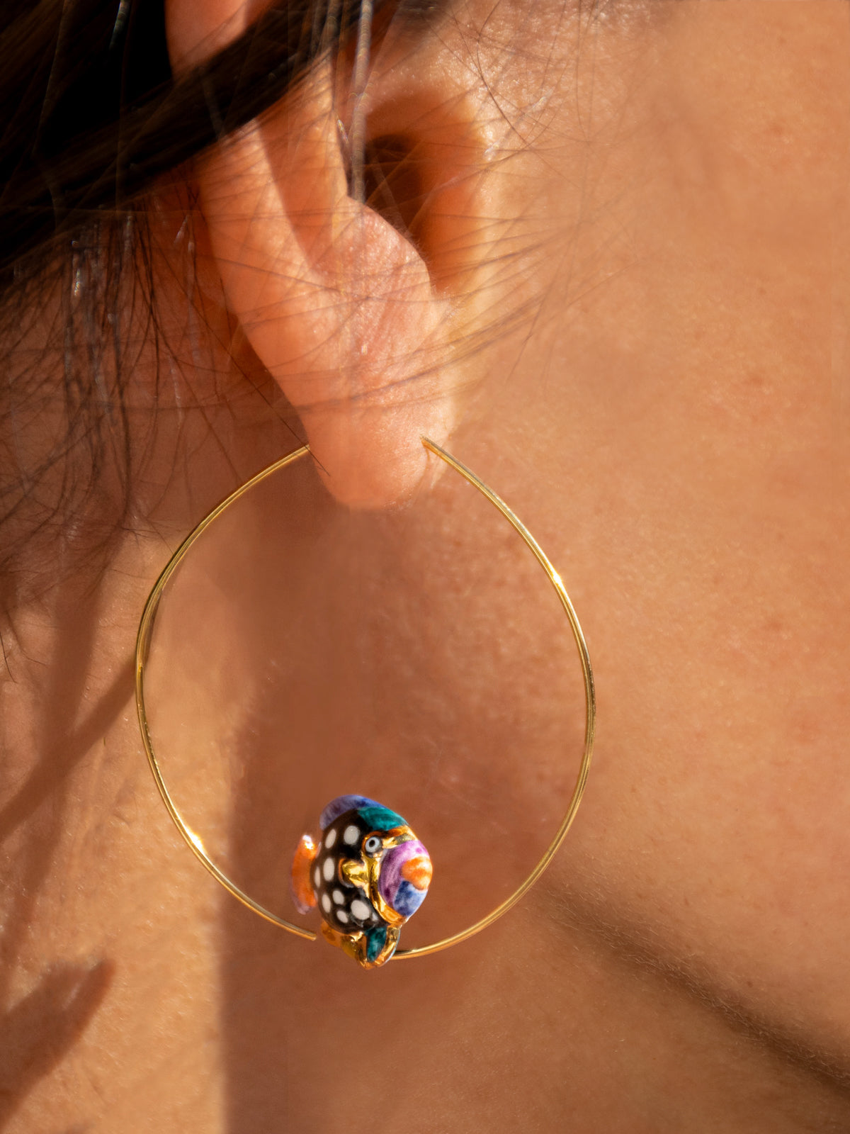 Petites créoles poisson tacheté