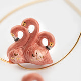 Grandes créoles flamants roses