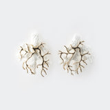 White coral earrings