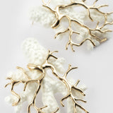 White coral earrings