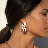 White coral earrings