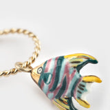 Mini rainbow fish hoop earrings - Sold individually