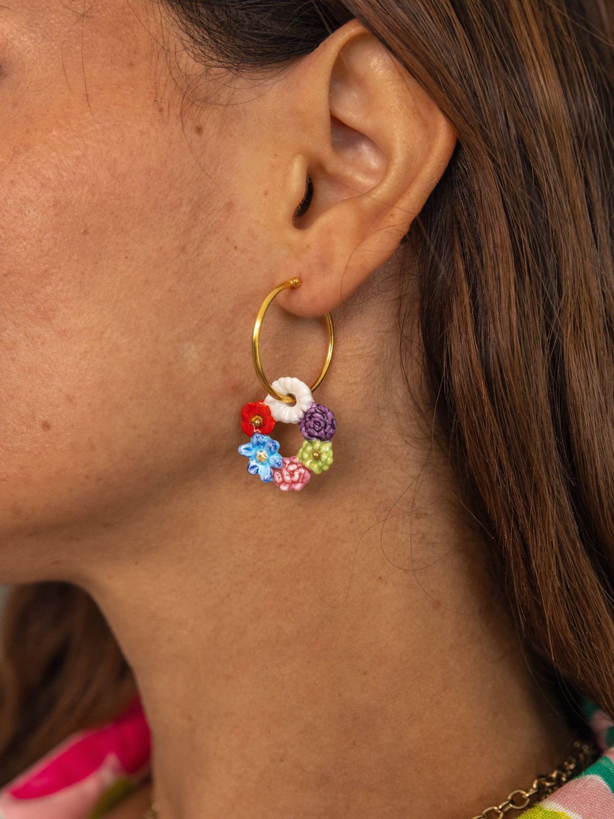 Flower crown earrings