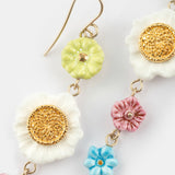 Boucles d'oreilles pendantes à fleurs