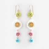 Boucles d'oreilles pendantes à fleurs