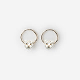 Boucles d'oreilles rondes léopard blanc