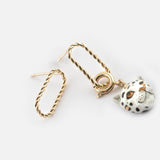 Boucles d'oreilles rectangulaires torsadées personnalisable - Mix and Match