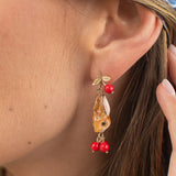 Bunny and Berry Drop Earrings