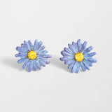 Anemone flower stud earrings
