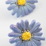 Anemone flower stud earrings