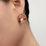 Round snail earrings in love