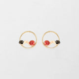Round snail earrings in love