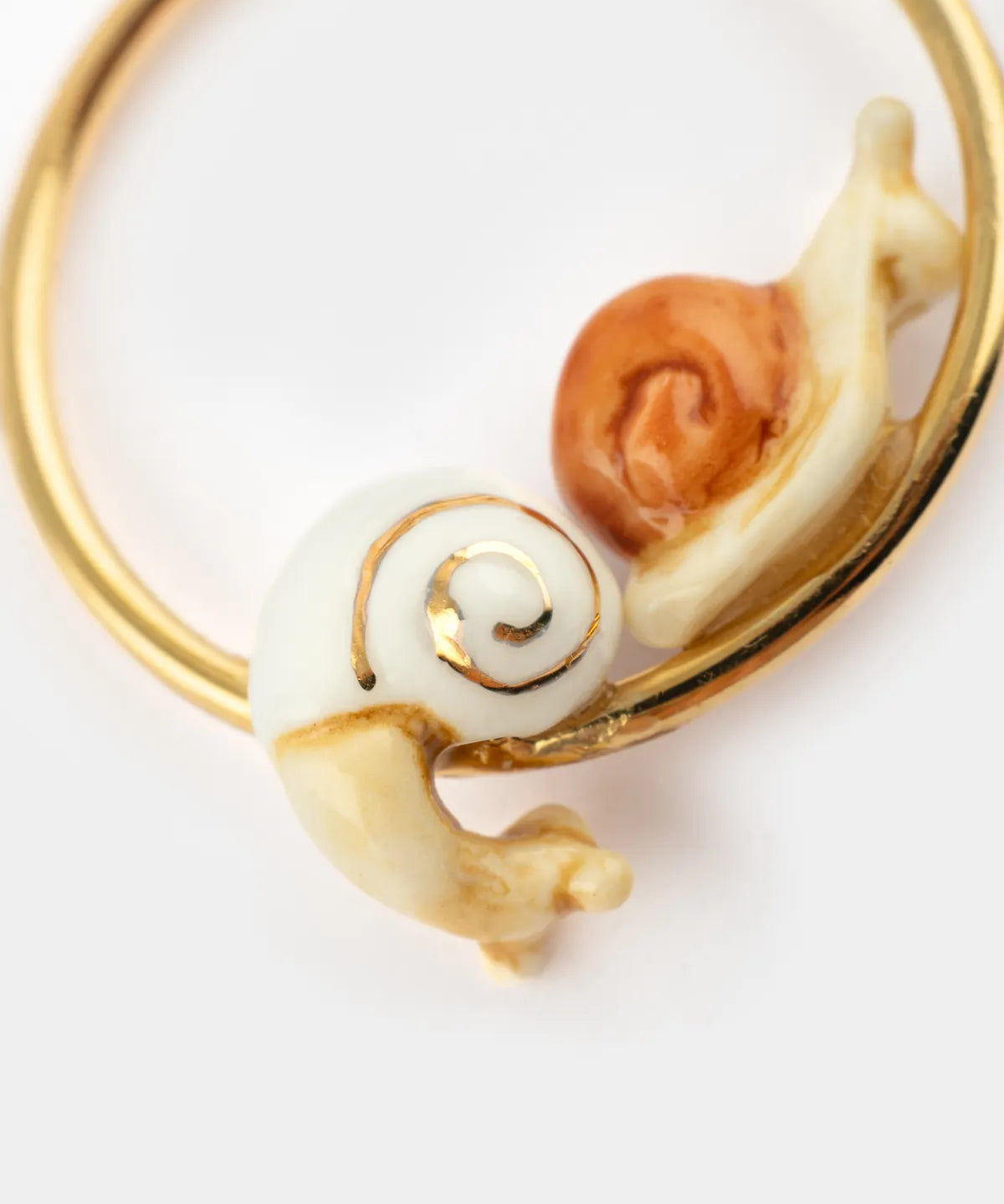 Créoles rondes couple d'escargots