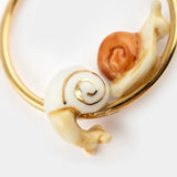 Créoles rondes couple d'escargots