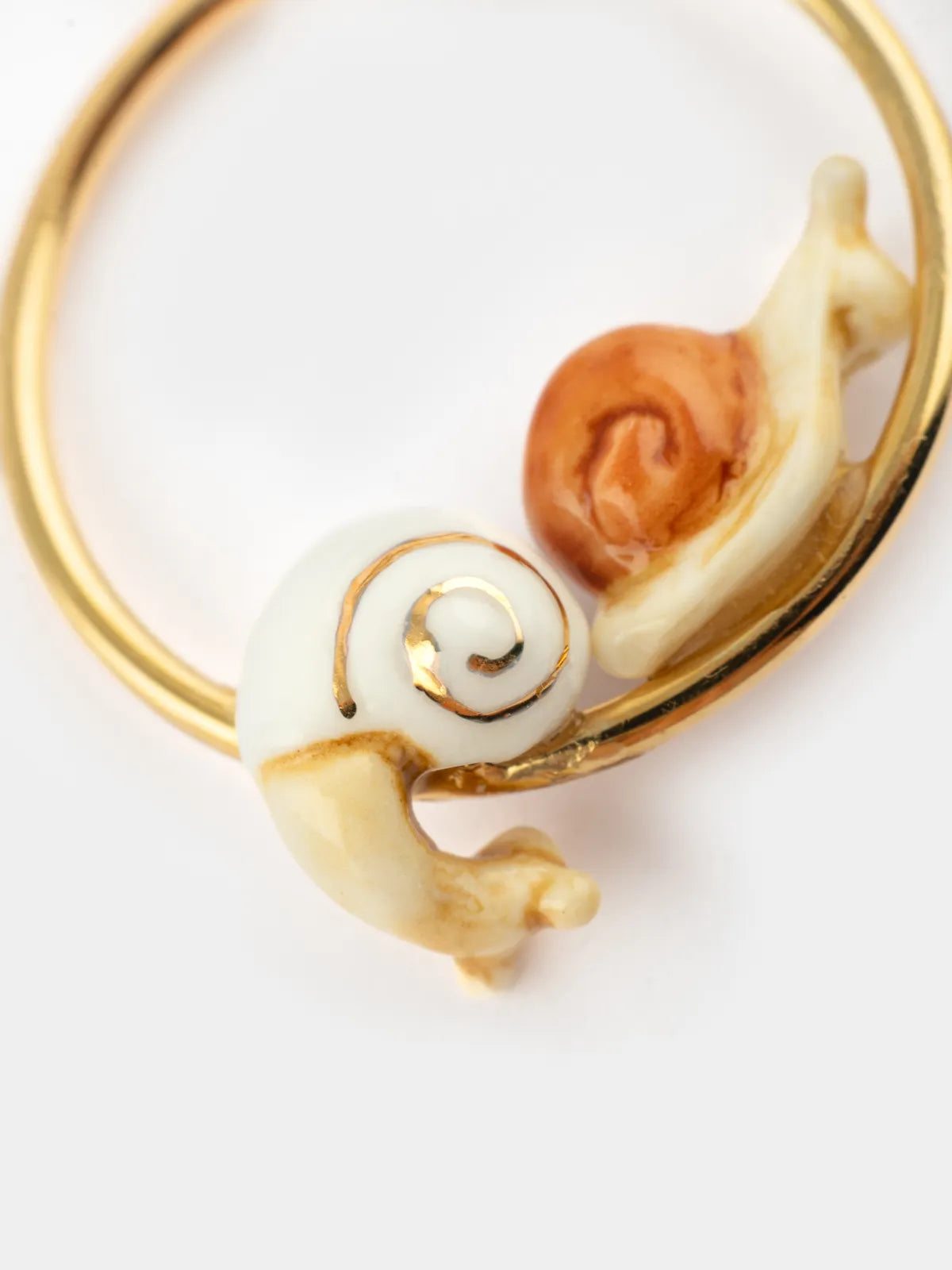 Créoles rondes couple d'escargots