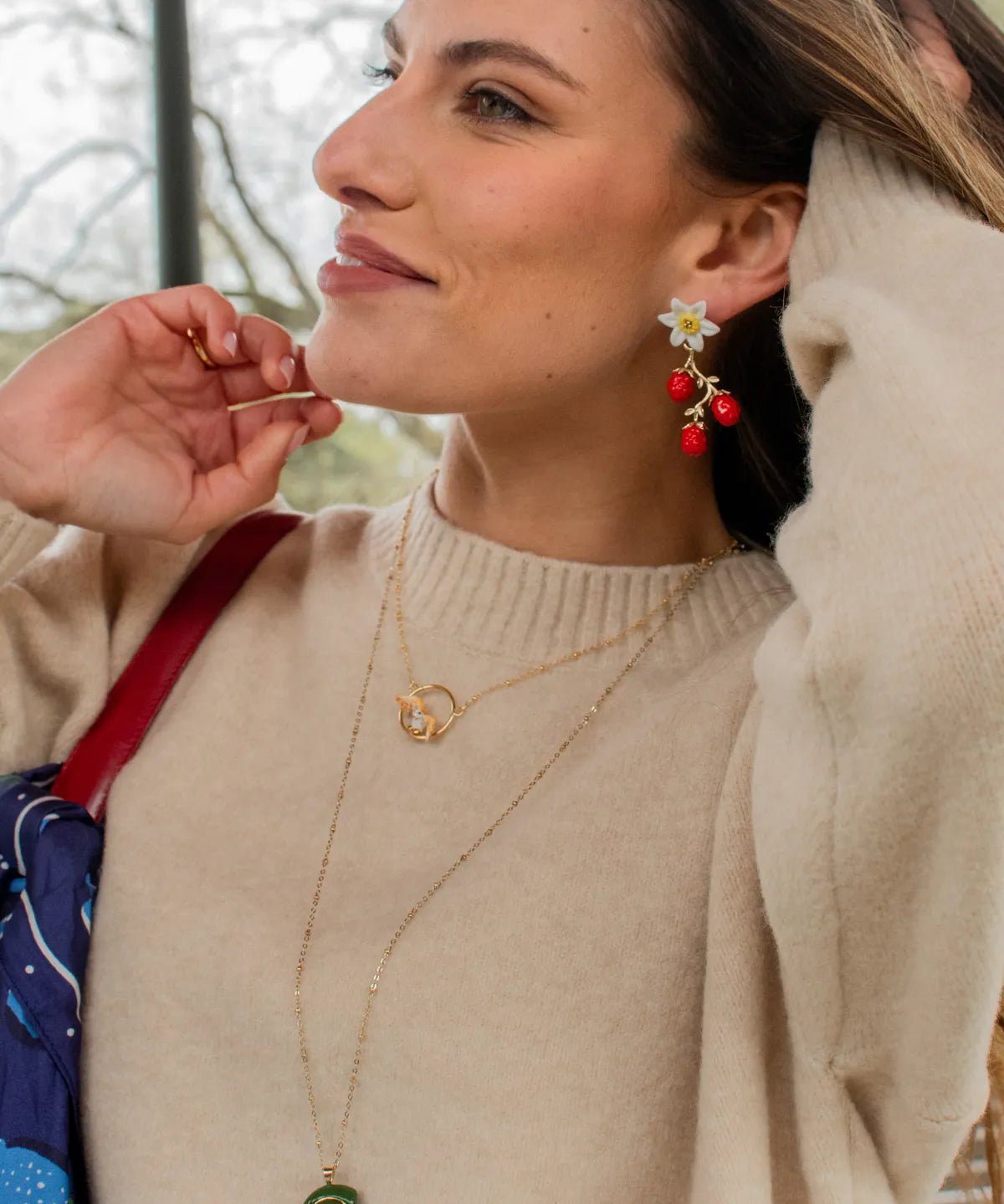 Owl in flight necklace